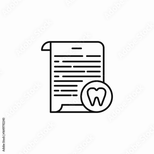dental file document icon sign vector