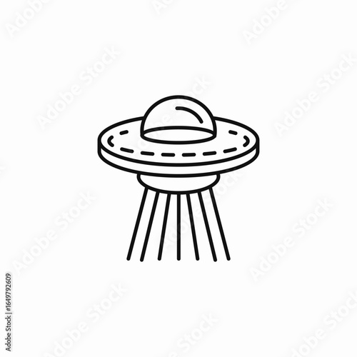 flying saucer ufo icon sign vector