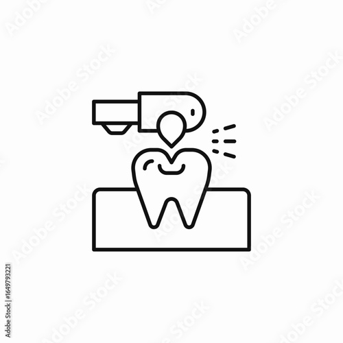 teeth whitening procedure icon sign vector