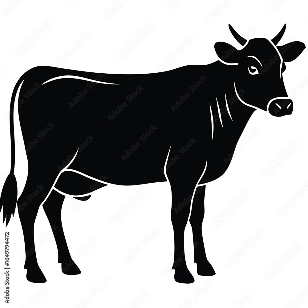 Fototapeta premium Cow Silhouette