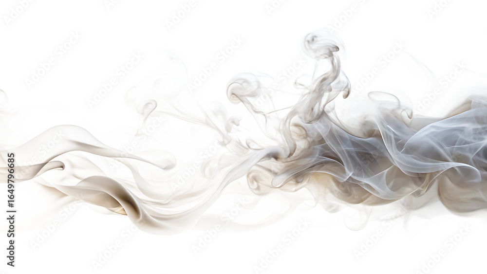 Abstract swirling smoke wisps isolated on transparent background Abstract swirling smoke wisps isolated on transparent background