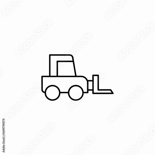 heavy machinery equipment icon sign vector