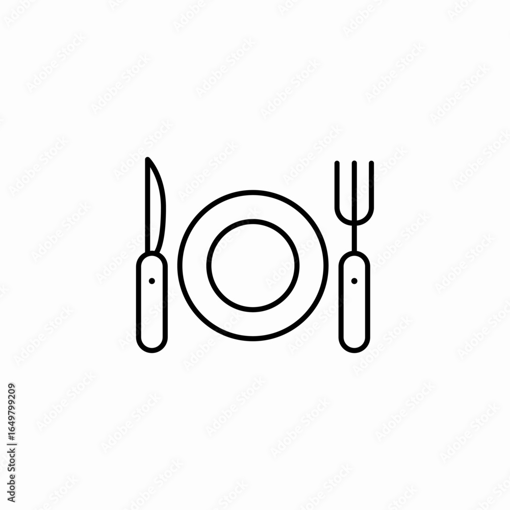 knife fork plate icon sign vector knife fork plate icon sign vector
