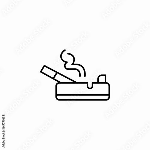 smoking cigarette ashtray icon sign vector