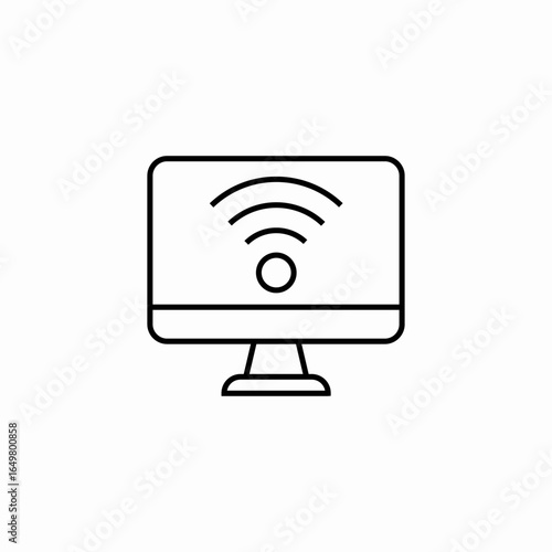 wireless internet access icon sign vector