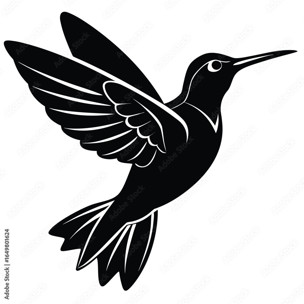 Fototapeta premium Hummingbird Silhouette