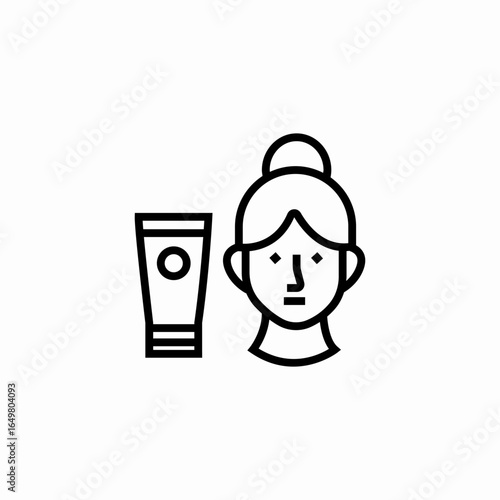 face and cream icon sign vector