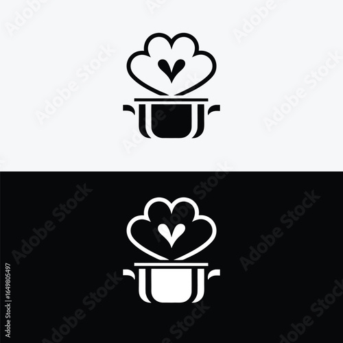 Cooking with love a heartfelt culinary experience in a pot, isolated on white background