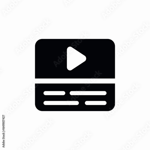 video embedded subtitles icon sign vector