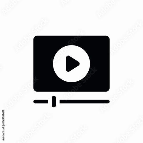 video in progress icon sign vector