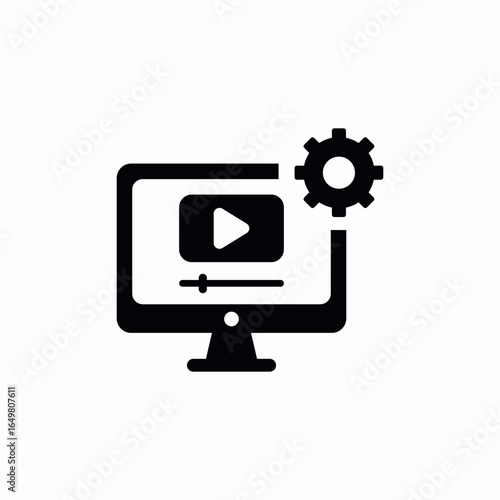 video player progress settings icon sign vector