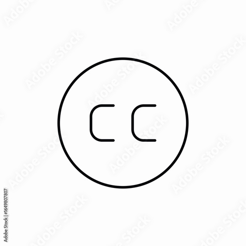 video subtitles icon sign vector