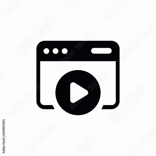 web embedded video icon sign vector