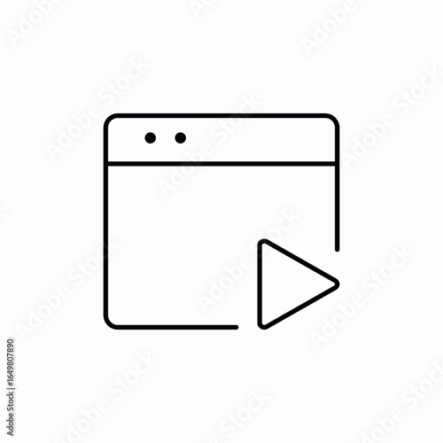 web video player icon sign vector