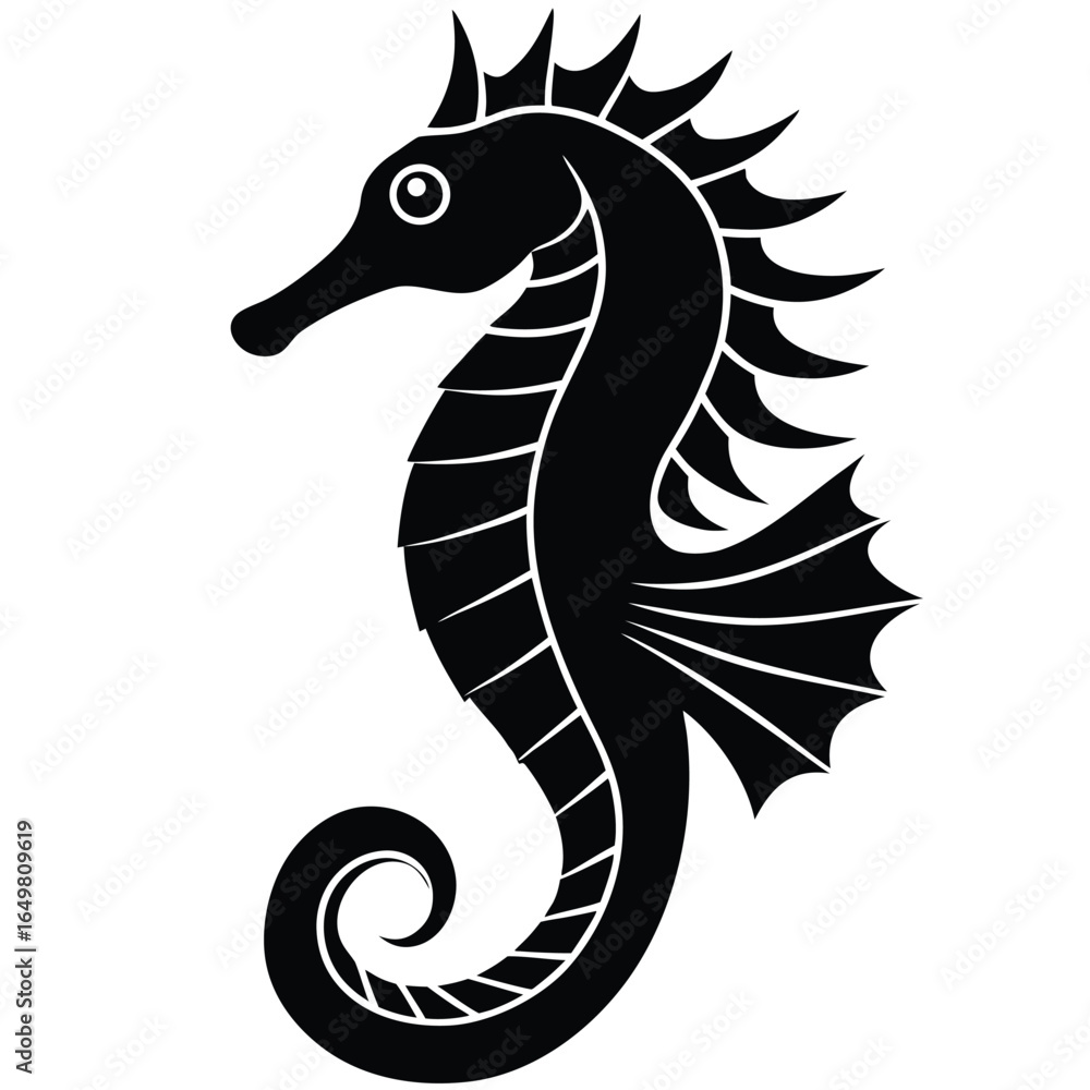 Obraz premium Seahorse Silhouette