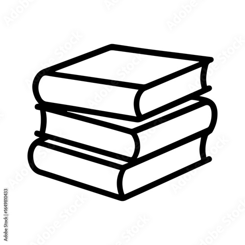 Line icon stack of books vector on white background
Vector line icon on white background