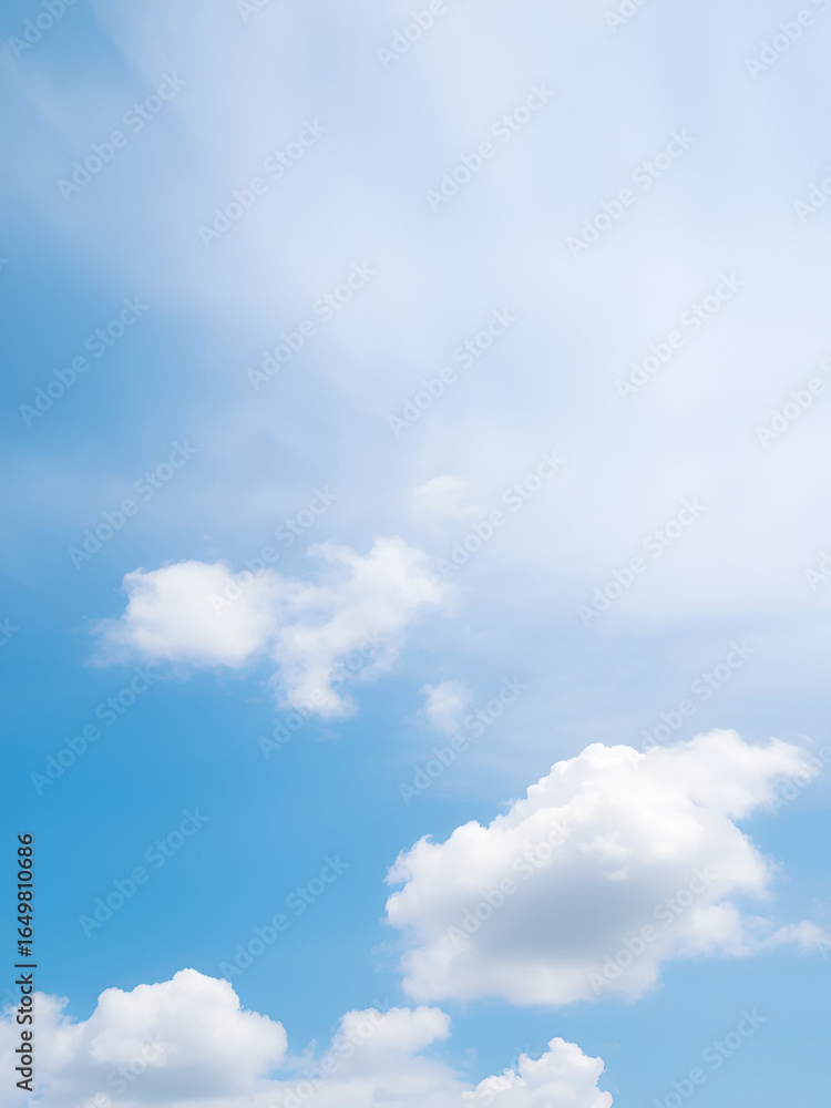 Fototapeta premium Sky, background, empty. Blue sky with clouds background with soft focus. Spring backgorund. Empty background.