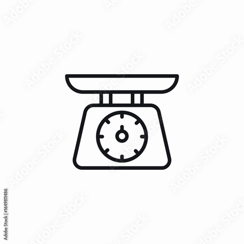 manual weight scale icon sign vector