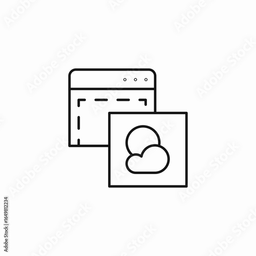 cloud picture upload icon sign vector