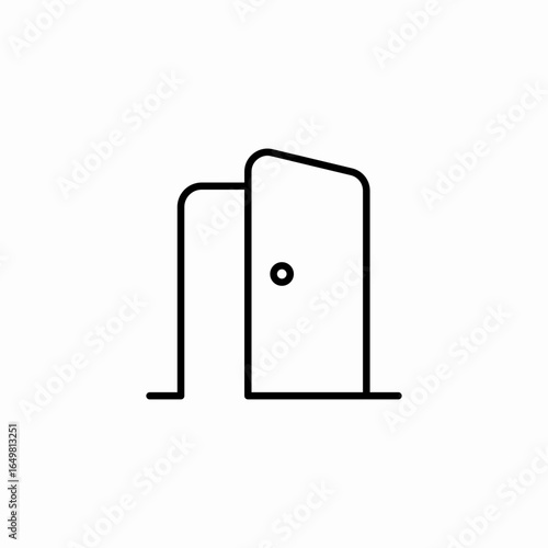 open door icon icon sign vector