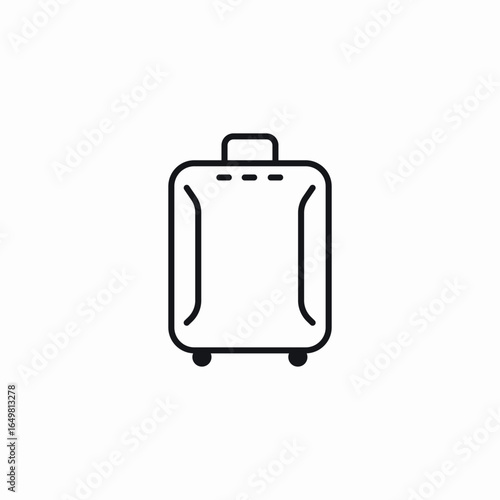 personal belongings travel luggage icon sign vector