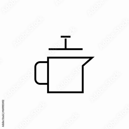 pouring coffee pot icon sign vector