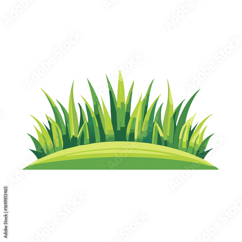 Green Grass Blades Clump Illustration for Design Elements Lush Meadow Patch
