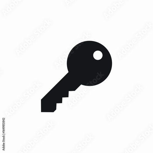 round key icon sign vector