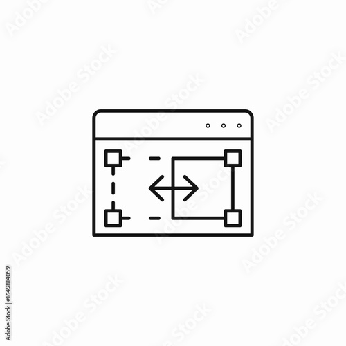 resize webpage icon icon sign vector