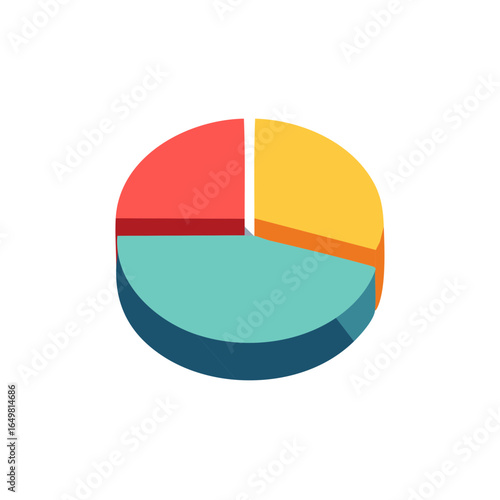 Isolated Circle Chart of Red, Blue, and Yellow Sections Showing Division of Whole Free Download Isolated Circle Chart of Red, Blue, and Yellow Sections Showing Division of Whole - GFXLoad