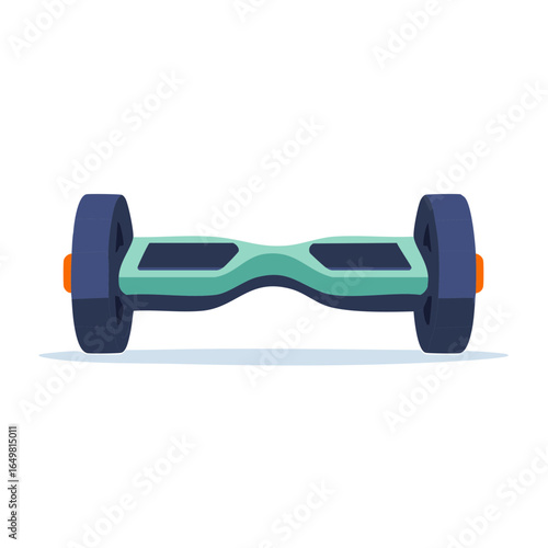 Self-balancing scooter, vector illustration of electric board