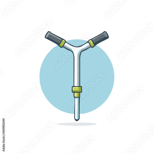 Illustration of Scooter Handlebars for Action Sports Equipment or Transportation