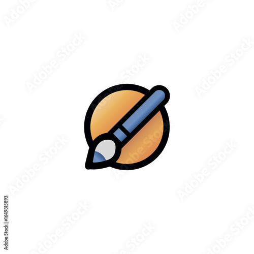 magnifying glass on white background, Brush Icon