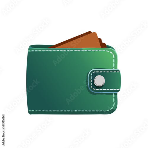 green wallet with cards clip art preview