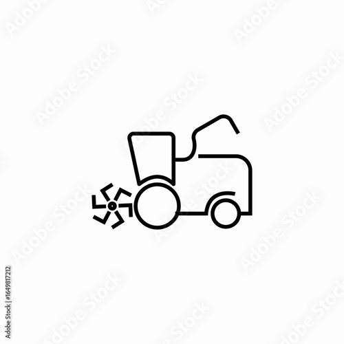 combine harvester farm icon sign vector
