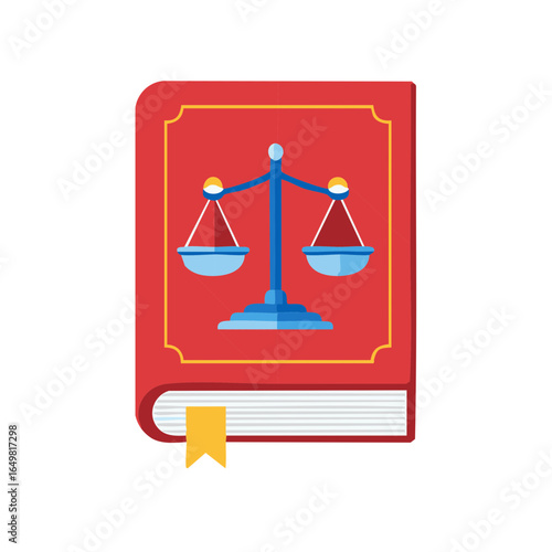 Law Book with Justice Scales Symbol - Legal Education and Jurisprudence