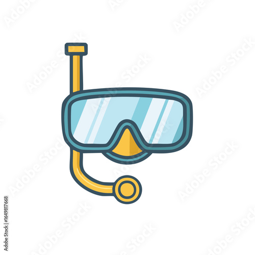 Cartoon Snorkeling Gear with Mask and Snorkel for Underwater Adventure