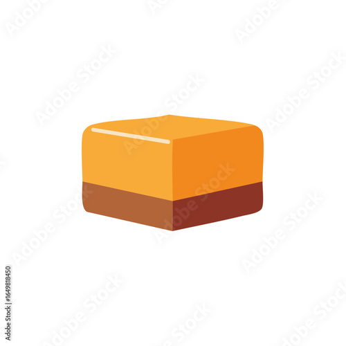Delicious two-layer Dessert Vector Illustration for confectionery and pastry design
