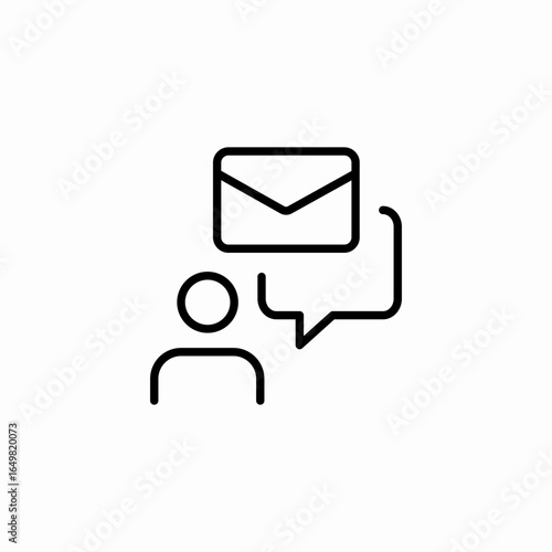 email message contact icon sign vector