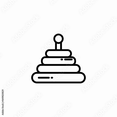 pyramid toy icon sign vector