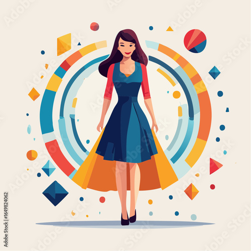 fashion girl with shopping bags