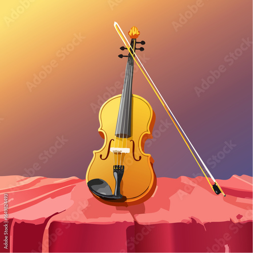violin and music notes