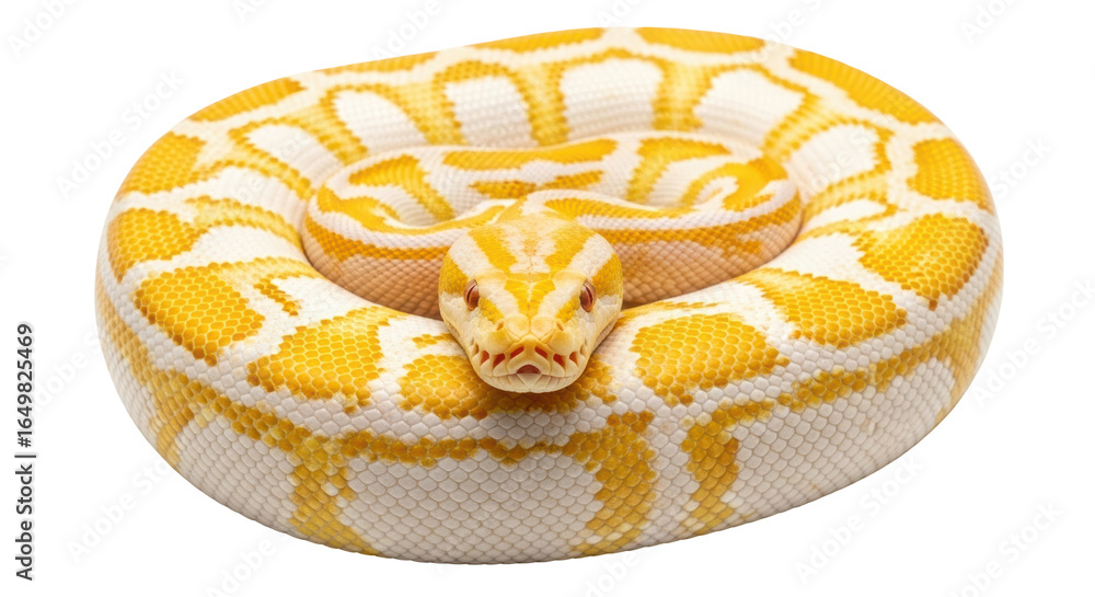 Fototapeta premium Isolated yellow python