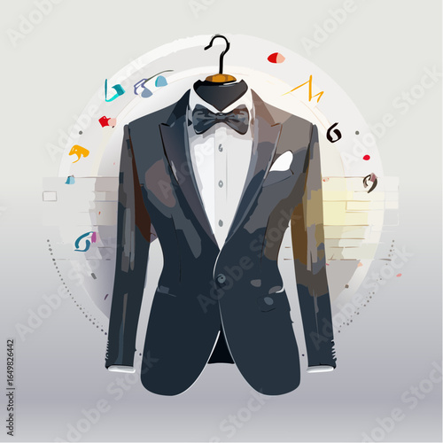 vector illustration of a business suit