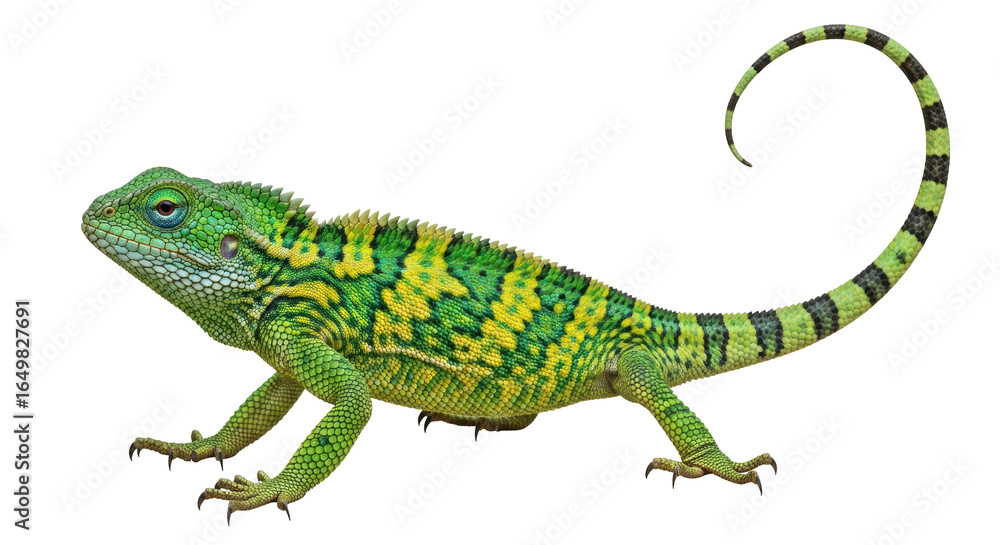 Fototapeta premium Isolated Green Lizard
