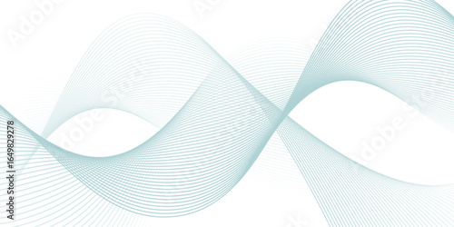 Vector abstract background with dynamic blue waves.