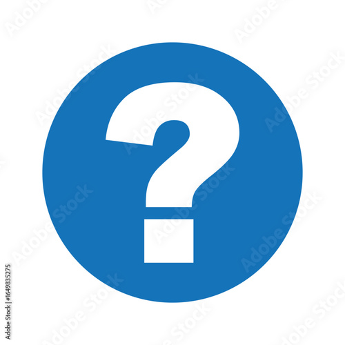question mark icon on blue circle isolated 