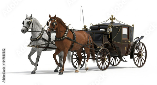 horse and carriage in the street