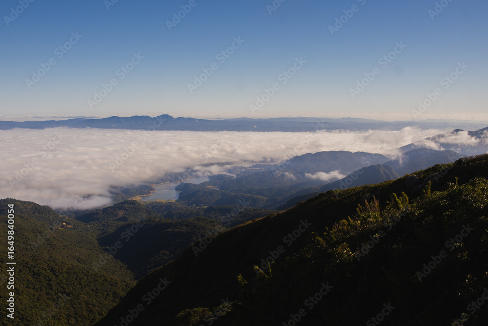 Fototapeta premium sunset over the mountains