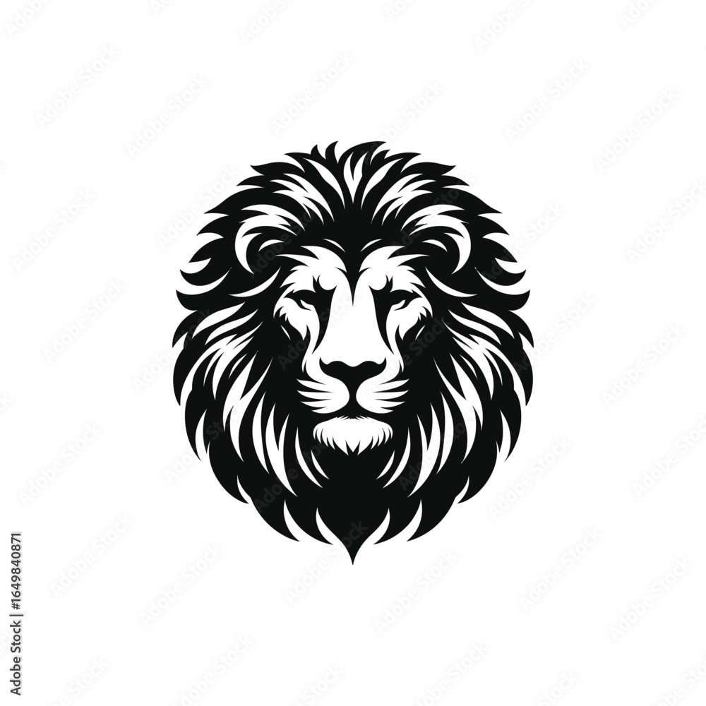 Fototapeta premium lion head vector illustration